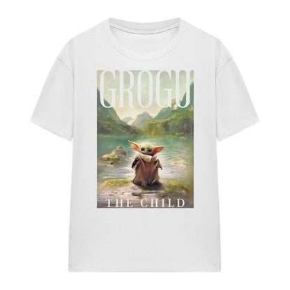 Front - Star Wars: The Book Of Boba Fett Womens/Ladies The Child Grogu Poster T-Shirt