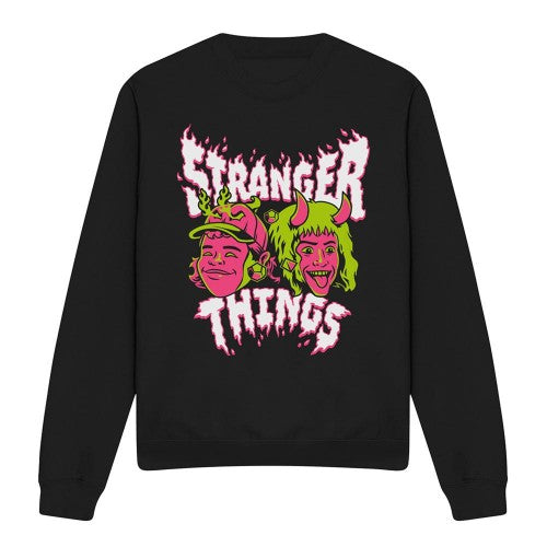 Front - Stranger Things Unisex Adult Eddie & Dustin Sweatshirt
