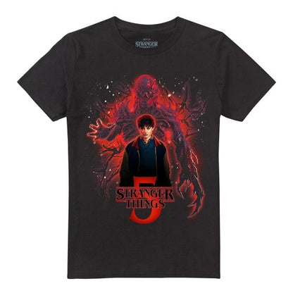 Front - Stranger Things 5 Unisex Adult Sorcerer Will Versus Vecna Poster T-Shirt