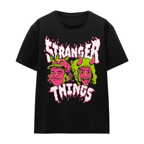Front - Stranger Things Womens/Ladies Eddie & Dustin T-Shirt