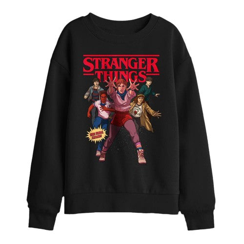Front - Stranger Things 5 Childrens/Kids The Final Stand Comic Sweatshirt