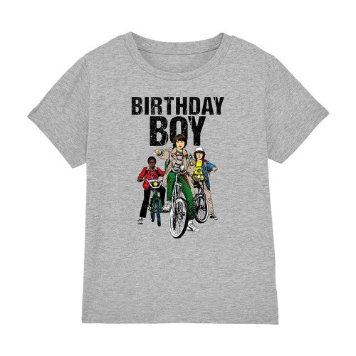Front - Stranger Things Childrens/Kids Birthday Boy Bike T-Shirt