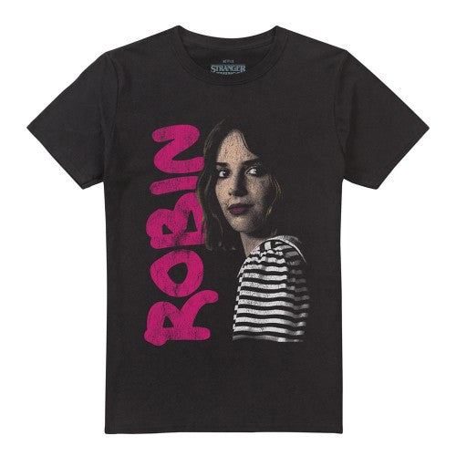 Front - Stranger Things Unisex Adult Robin Neo Homage T-Shirt