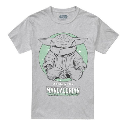 Front - Stranger Things Unisex Adult Grogu Yoga Pose T-Shirt
