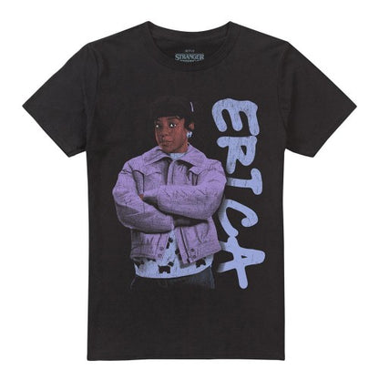 Front - Stranger Things Unisex Adult Erica Neo Homage T-Shirt