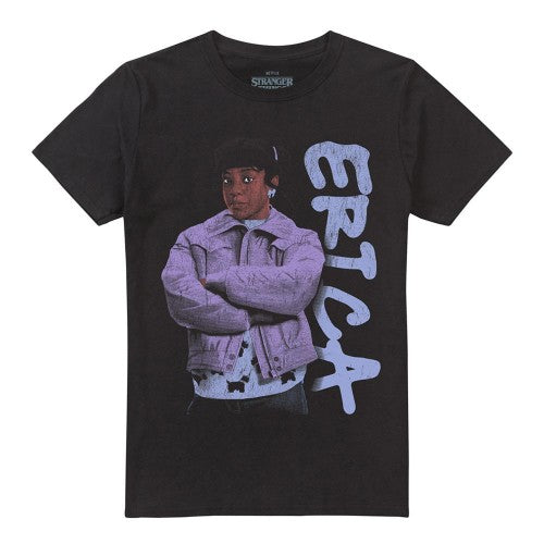 Front - Stranger Things Unisex Adult Erica Neo Homage T-Shirt