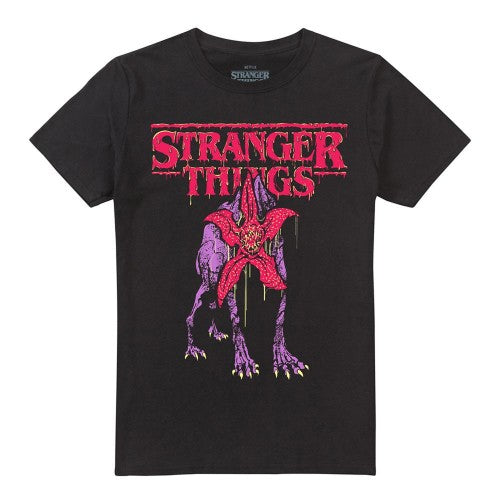 Front - Stranger Things Unisex Adult Demodog Drip T-Shirt