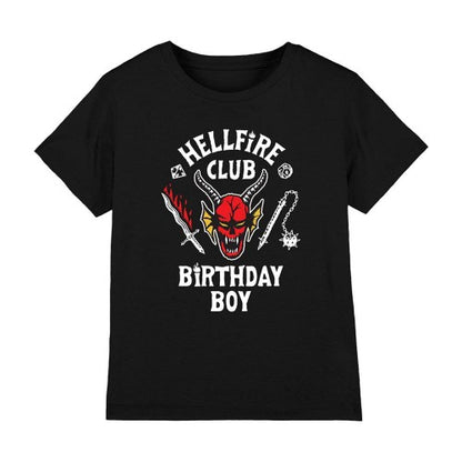 Front - Stranger Things Childrens/Kids Hellfire Birthday Boy Inverted T-Shirt