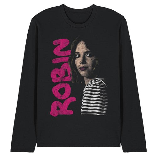 Front - Stranger Things Unisex Adult Robin Neo Homage Long-Sleeved T-Shirt