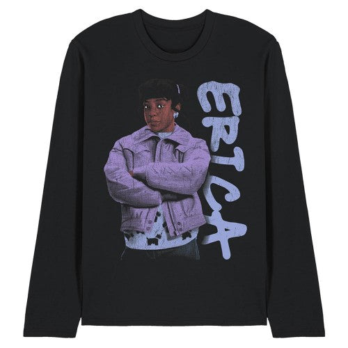 Front - Stranger Things Unisex Adult Erica Neo Homage Long-Sleeved T-Shirt