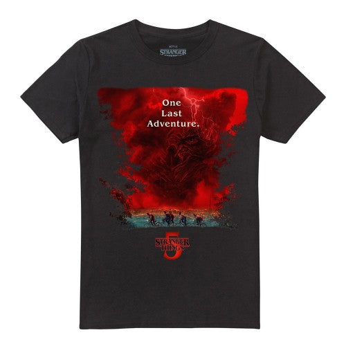 Front - Stranger Things 5 Unisex Adult Vecna Clouds Poster T-Shirt