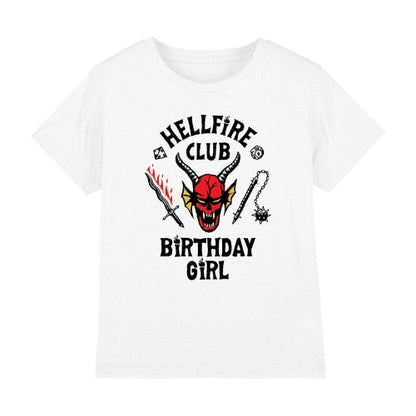 Front - Stranger Things Childrens/Kids Hellfire Birthday Girl T-Shirt