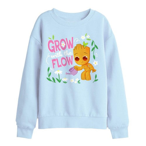Front - Guardians Of The Galaxy Childrens/Kids Grow With The Flow Groot Sweatshirt