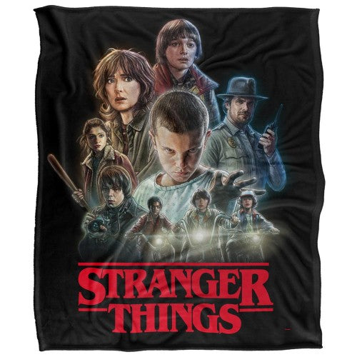 Front - Stranger Things Season 1 Silky Heroes Supersoft Throw