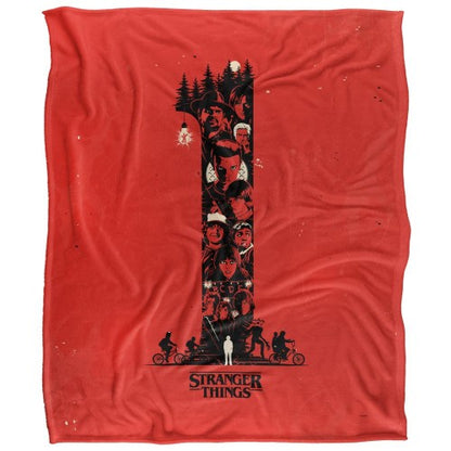 Front - Stranger Things Chapter 1 Silky Poster Supersoft Throw
