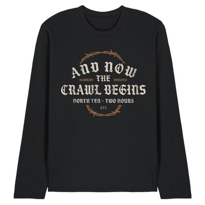 Front - Stranger Things Unisex Adult The Crawl Begins Long-Sleeved T-Shirt
