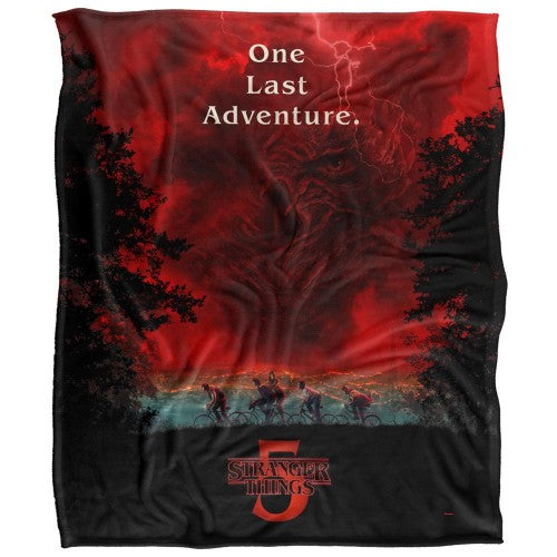 Front - Stranger Things Silky Clouds Poster Vecna Supersoft Throw