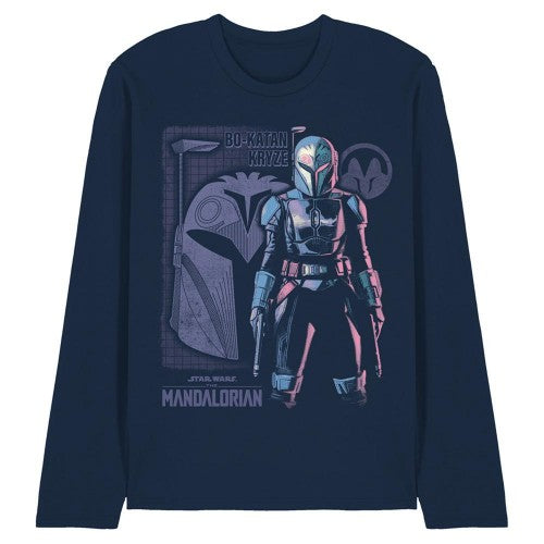 Front - Star Wars: The Mandalorian Unisex Adult Bo-Katan Kryze Hero Long-Sleeved T-Shirt