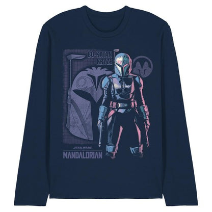Front - Star Wars: The Mandalorian Unisex Adult Bo-Katan Kryze Hero Long-Sleeved T-Shirt