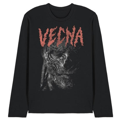 Front - Stranger Things Unisex Adult Vecna Face Long-Sleeved T-Shirt