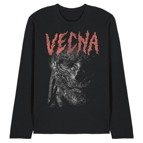 Front - Stranger Things Unisex Adult Vecna Face Long-Sleeved T-Shirt