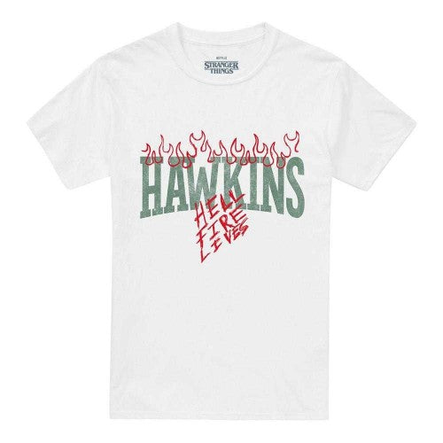 Front - Stranger Things Unisex Adult Hellfire Tigers Back Print T-Shirt