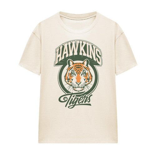 Front - Stranger Things Womens/Ladies Retro Hawkins Tiger T-Shirt