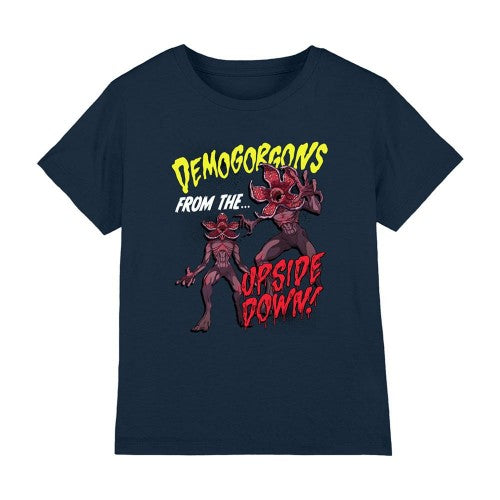 Front - Stranger Things Childrens/Kids Demogorgon Badge T-Shirt