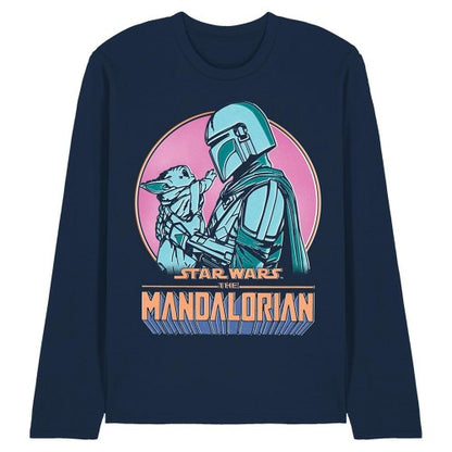 Front - Star Wars: The Mandalorian Unisex Adult Flea Market Pair Long-Sleeved T-Shirt