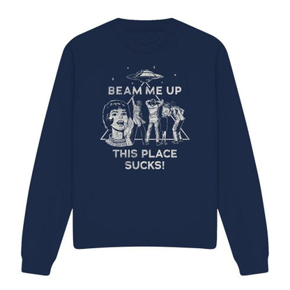 Front - Stranger Things Unisex Adult Beam Me Up Sweatshirt