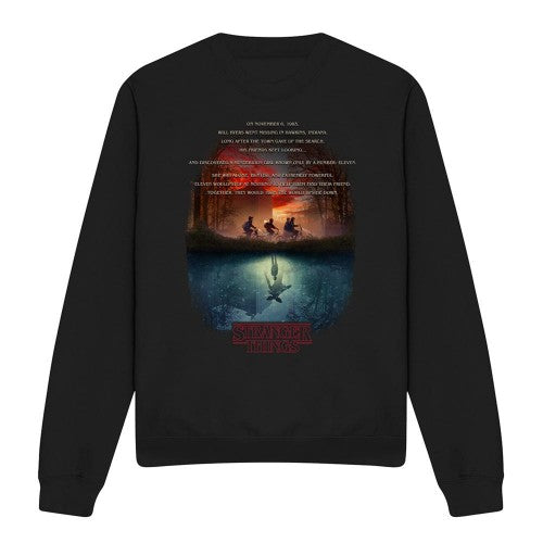 Front - Stranger Things Unisex Adult Upside Down Poster Sweatshirt