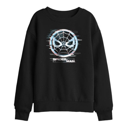 Front - Spider-Man Childrens/Kids Glitch Parker Sweatshirt