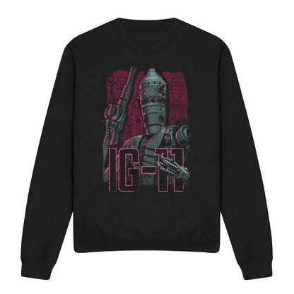 Front - Star Wars: The Mandalorian Unisex Adult Bounty Hunter IG-11 Sweatshirt