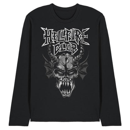 Front - Stranger Things Unisex Adult Hellfire Demon Long-Sleeved T-Shirt