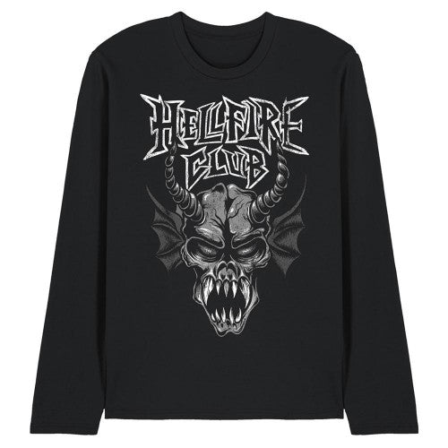 Front - Stranger Things Unisex Adult Hellfire Demon Long-Sleeved T-Shirt