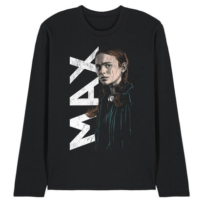 Front - Stranger Things Unisex Adult Max Neo Homage Long-Sleeved T-Shirt