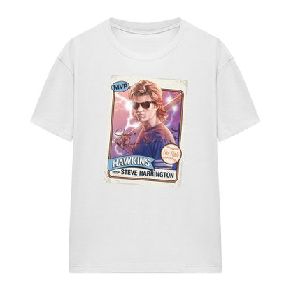 Front - Stranger Things Womens/Ladies Steve Harrington Hair T-Shirt