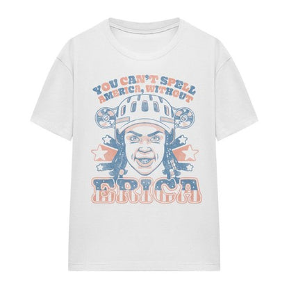 Front - Stranger Things Womens/Ladies Erica America T-Shirt