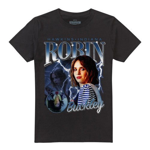 Front - Stranger Things Unisex Adult Robin Buckley Homage T-Shirt