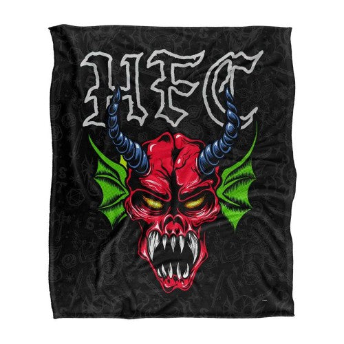 Front - Stranger Things Hellfire Club Silky Demon Supersoft Throw