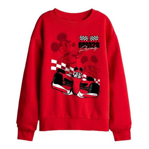 Front - Disney Childrens/Kids Mickey Mouse Racing Cars Sweatshirt