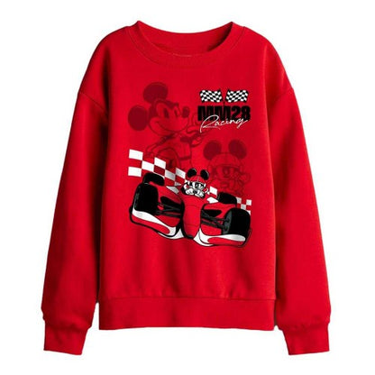 Front - Disney Childrens/Kids Mickey Mouse Racing Cars Sweatshirt