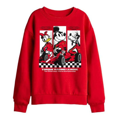 Front - Disney Childrens/Kids Race League Mickey Mouse & Friends Sweatshirt