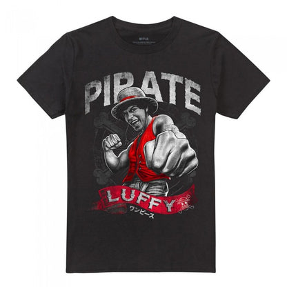 Front - One Piece Unisex Adult Luffy Pirate T-Shirt