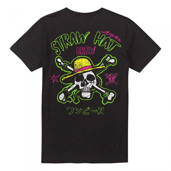 Front - One Piece Unisex Adult Skull And Crossbones Back Print T-Shirt