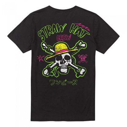 Front - One Piece Unisex Adult Skull And Crossbones Back Print T-Shirt