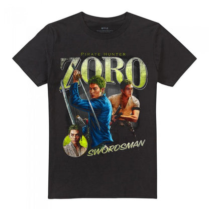 Front - One Piece Unisex Adult Roronoa Zoro Homage T-Shirt