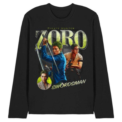Front - One Piece Unisex Adult Roronoa Zoro Homage Long-Sleeved T-Shirt