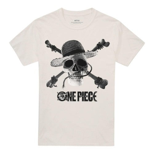 Front - One Piece Unisex Adult Skull Logo T-Shirt