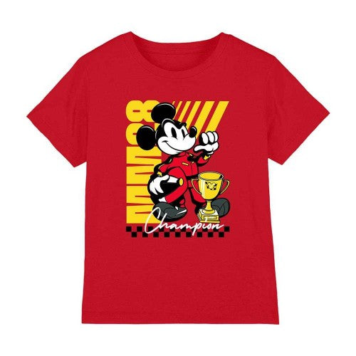 Front - Disney Childrens/Kids Champion Mickey Mouse Trophy T-Shirt